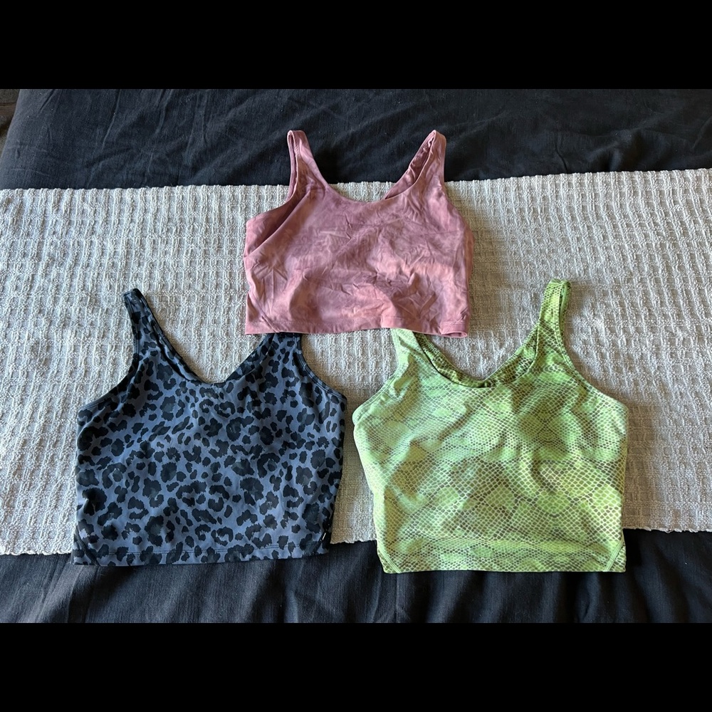 Three sports bra tanks